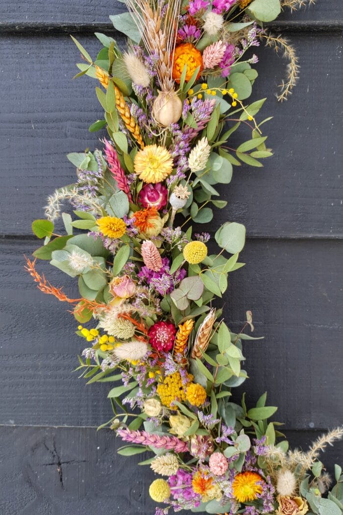Bloemenkrans op maat 50cm - Afbeelding 2