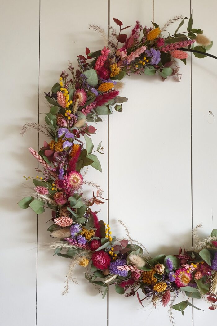 Bloemenkrans op maat 50cm - Afbeelding 3